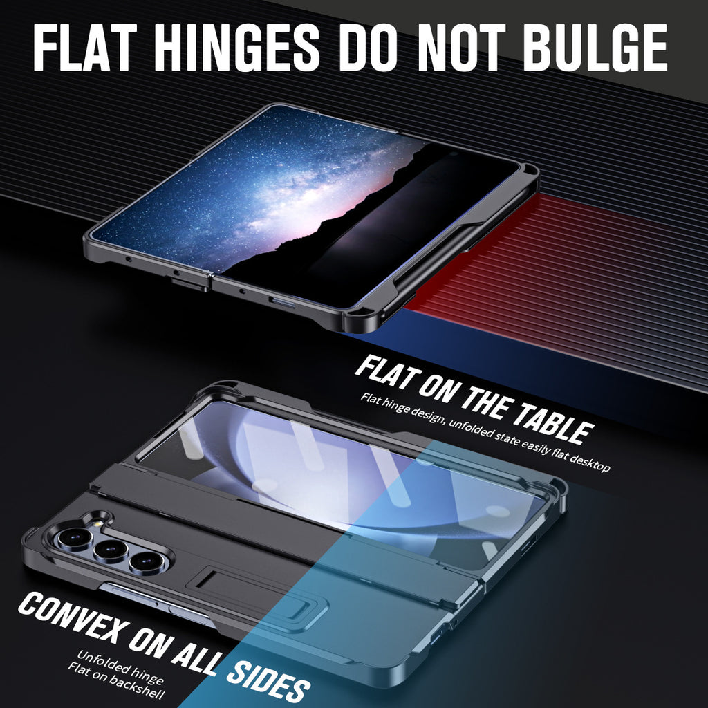 Phone Case Hinged Case With Built-in Screen Protector Side Pen SlotMagnetic KickstandAnd Protective Cover