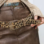 Womens Leopard-Print Versatile Sassy Waist Belt