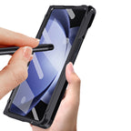 Phone Case Hinged Case With Built-in Screen Protector Side Pen SlotMagnetic KickstandAnd Protective Cover
