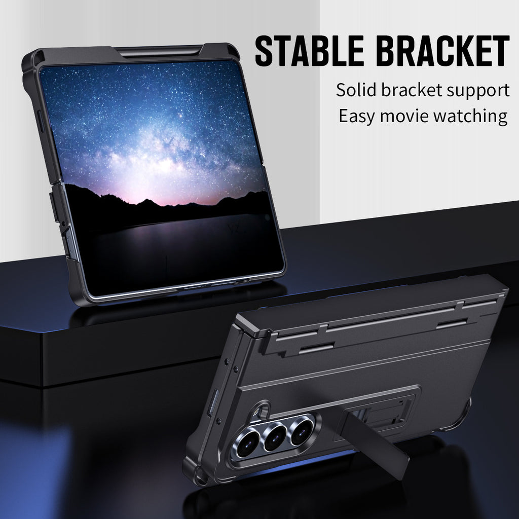 Phone Case Hinged Case With Built-in Screen Protector Side Pen SlotMagnetic KickstandAnd Protective Cover