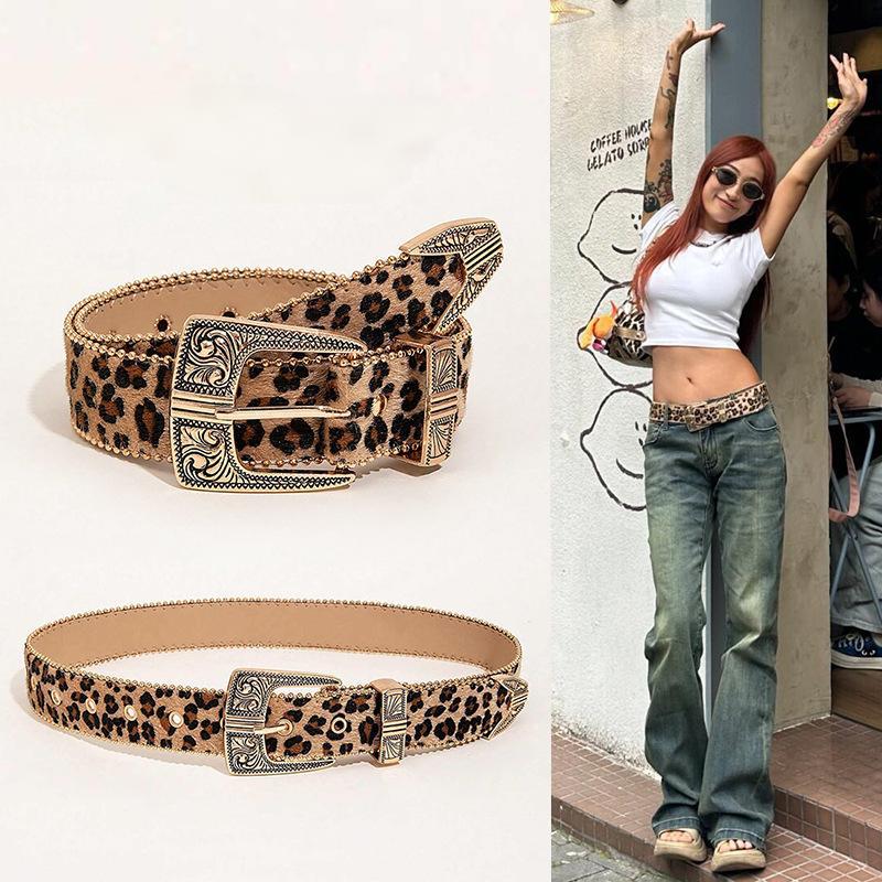 Womens Leopard-Print Versatile Sassy Waist Belt